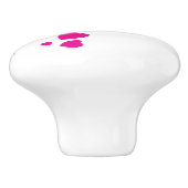 Kids pink ladybug ladybird insect Grafik Doorknopf Keramikknauf (Seitenansicht)