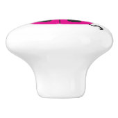 Kids pink ladybug ladybird insect Grafik Doorknopf Keramikknauf (Seitenansicht)