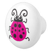 Kids pink ladybug ladybird insect Grafik Doorknopf Keramikknauf (Rechts)