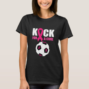 Kids Pink Ribbon Fußball Für Mädchen Jungen Kick T-Shirt