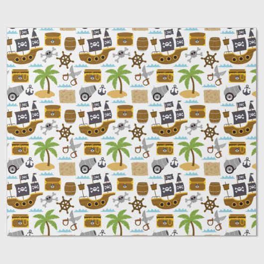 Kids Pirate Geschenkpapier (Flach)