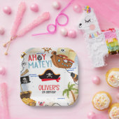 Kids Pirate Party | Ahoy Matey Pirate Birthday  Pappteller (Party)