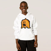 Kid's Pixel-Kürbis-Geist-Hoodie Hoodie (Vorne ganz)