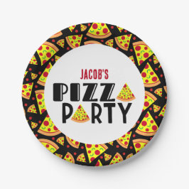Kids Pizza Birthday Party Individuelle Name Pappteller