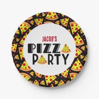 Kids Pizza Birthday Party Individuelle Name Pappteller