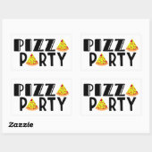 Kids Pizza Gastgeschenk Rechteckiger Aufkleber (Blatt)