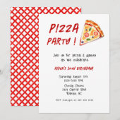 Kids PIZZA Geburtstagsparty Einladung (Vorne/Hinten)