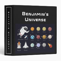 Kids Planets Astronaut Monogram buntes Universum