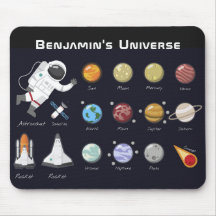 Kids Planets Astronaut Monogram buntes Universum