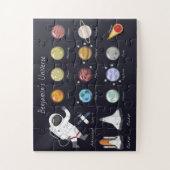 Kids Planets Astronaut Monogram Universe Kleinkind Puzzle (Vertikal)