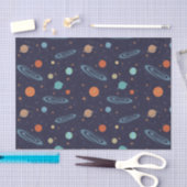 Kids Planets Solar System Galaxy Sparkling Stars Seidenpapier (Handwerk)