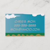 Kids Play date Visitenkarte - Kontaktkarte Telefonnummerkarte (Rückseite)