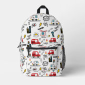 Kids Playful Transport Pattern  Bedruckter Rucksack (Vorderseite)