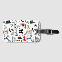 Kids Playful Transport Pattern  Gepäckanhänger