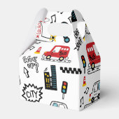 Kids Playful Transport Pattern  Geschenkschachtel (Vorderseite)