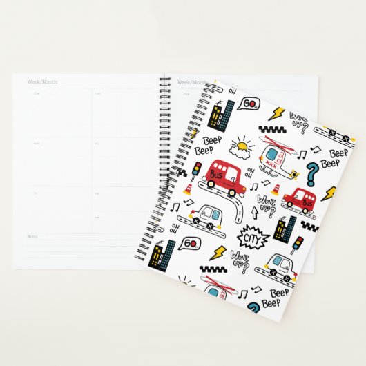 Kids Playful Transport Pattern  Planer (Anzeige)