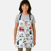 Kids Playful Transport Pattern Schürze (Insitu)
