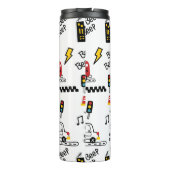 Kids Playful Transport Pattern  Thermosbecher (Rückseite)