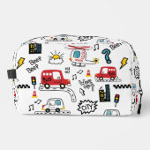 Kids Playful Transport Pattern  Waschbeutel (Vorderseite)