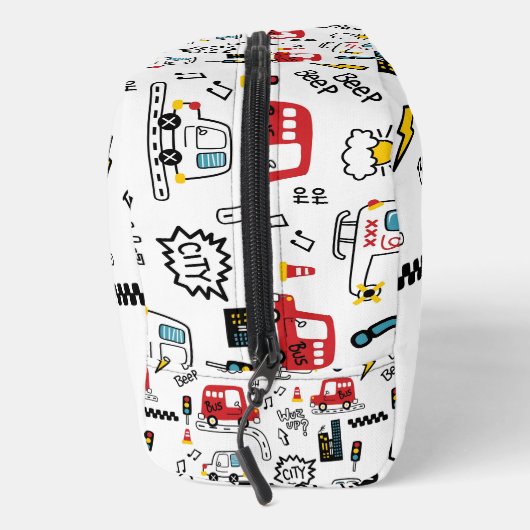 Kids Playful Transport Pattern Waschbeutel (Rechts)