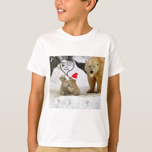 Kids Polar Bear Santa Shirt (Vorderseite)