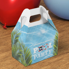 Kids Pool Gastgeschenk Box - Danke, Geschenk Geschenkschachtel