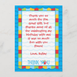 Kids Pool Party Danke Karte