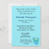 Kids Pool Party Einladungen (Rückseite)