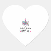 Kids Pop It 3rd Birthday Girls 3 Years Old Fidget Herz-Aufkleber (Vorderseite)