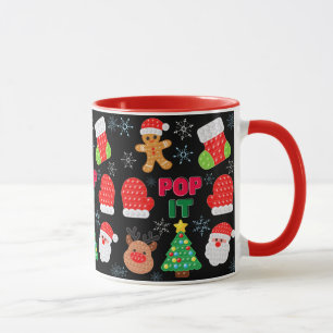 Kids Pop It Weihnachten Blase Santa Rentier Tasse