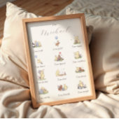 Kids Positive Affirmation Winnie the Pooh Themed Poster