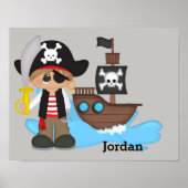 Kid's Poster Niedlich Pirate Boy (Vorne)