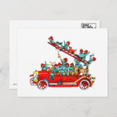 Kids-Postkarte für Feuerwehrfahrzeuge Postkarte (Vorne/Hinten)