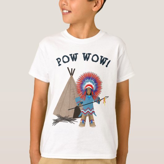 KIDS POW WOW INDIAN CHIEF T - SHIRT (Vorderseite)