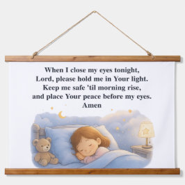 Kids Prayer Wandteppich Mit Holzrahmen
