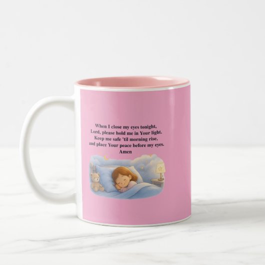 Kids Prayer Zweifarbige Tasse (Links)