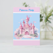 Kids Princess Party Dankeschön Card Dankeskarte (Stehend Vorderseite)