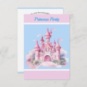 Kids Princess Party Dankeschön Card Dankeskarte (Vorne/Hinten)