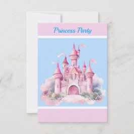 Kids Princess Party Dankeschön Card Dankeskarte