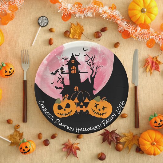 Kids Pumpkin Halloween Papierplatte Pappteller