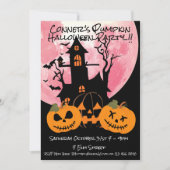 Kids Pumpkin Halloween-Party Einladung (Vorderseite)