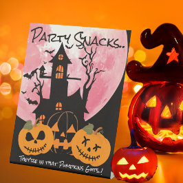 Kids Pumpkin Halloween-Party Snacks Sockelschild