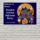Kids Pumpkin Hexen Halloween-Party Poster