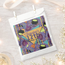 Kids Purple Retro Witchy Halloween Birthday Geschenktütchen