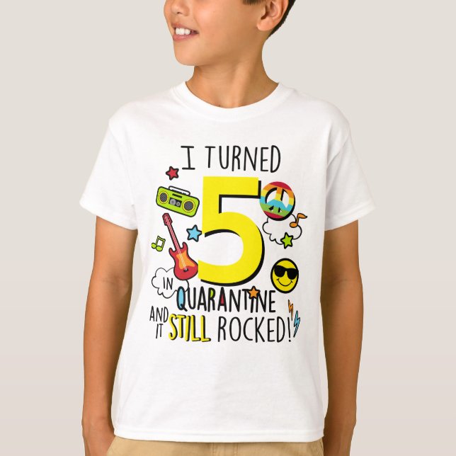 Kids Quarantine Birthday Shirt Boys Quarantine (Vorderseite)