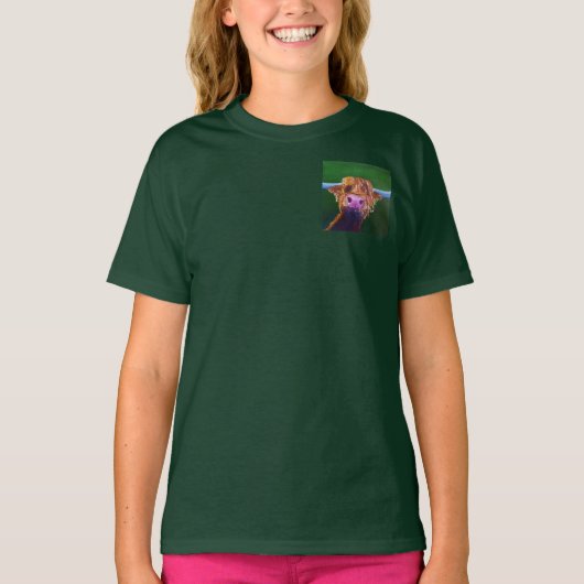 Kids Quirky Highland Kuh T - Shirt (Vorderseite)