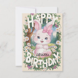 Kids Rabbit Bunny Digital Geburtstag Karte