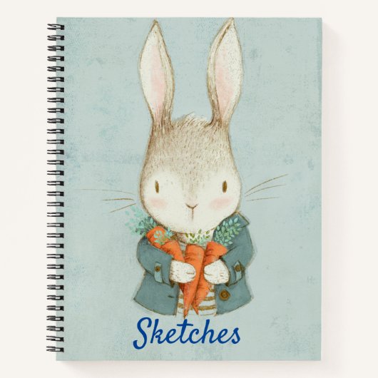 Kids Rabbit Sketch Notizblock (Vorderseite)