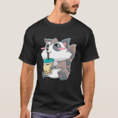 Kids Raccoon Bubble Tee Boba Drink Kawaii Niedlich (Vorderseite)