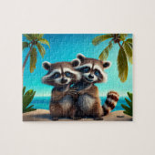Kids Raccoons Jigsaw Puzzle - Tropical (Horizontal)